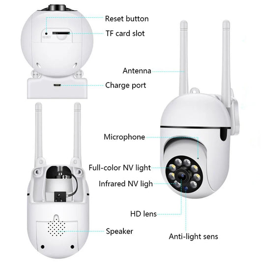 8MP WiFi PTZ Security Camera – 4X Zoom & Two-Way Audio