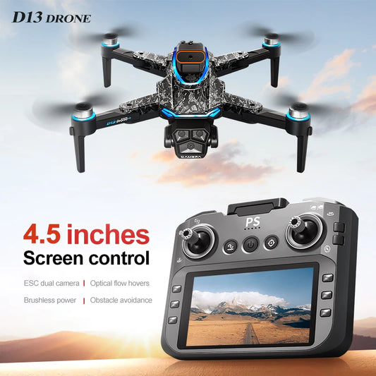D13 4K Triple-Camera Drone – 5G WiFi Brushless Quadcopter