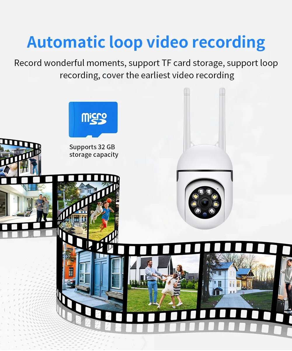 8MP WiFi PTZ Security Camera – 4X Zoom & Two-Way Audio