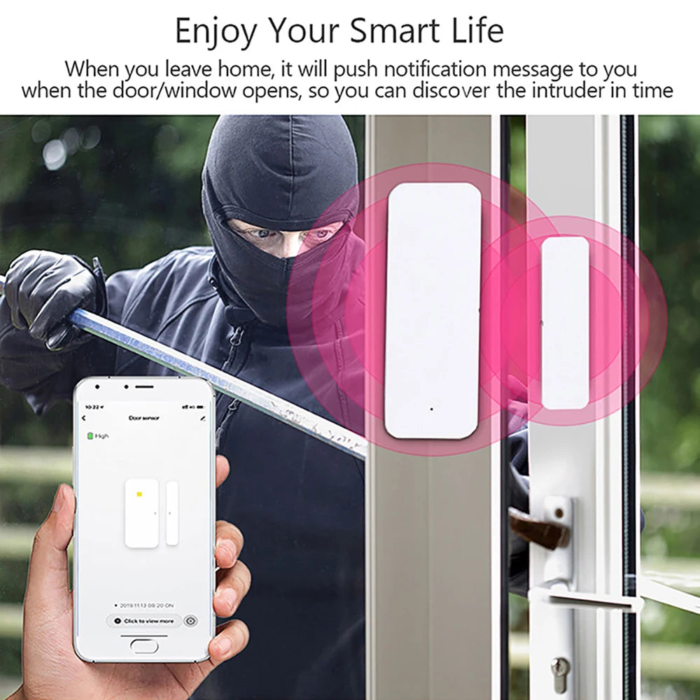 Tuya WiFi Zigbee Door Sensor – Smart Home Security Detector