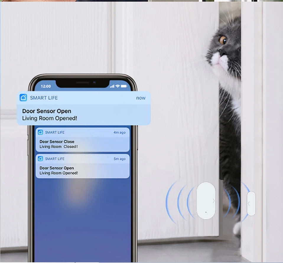Tuya WiFi Zigbee Door Sensor – Smart Home Security Detector