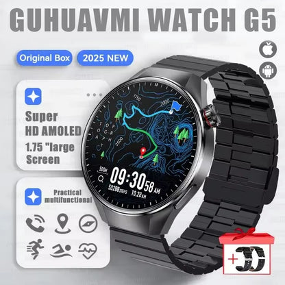 2025 G5 Plus Smart Watch – 1.75" AMOLED GPS Fitness Watch