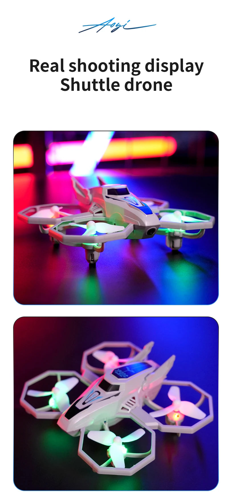 JHD JJRC H118 Pro Drone with LED Lights & Multi-Speed Control