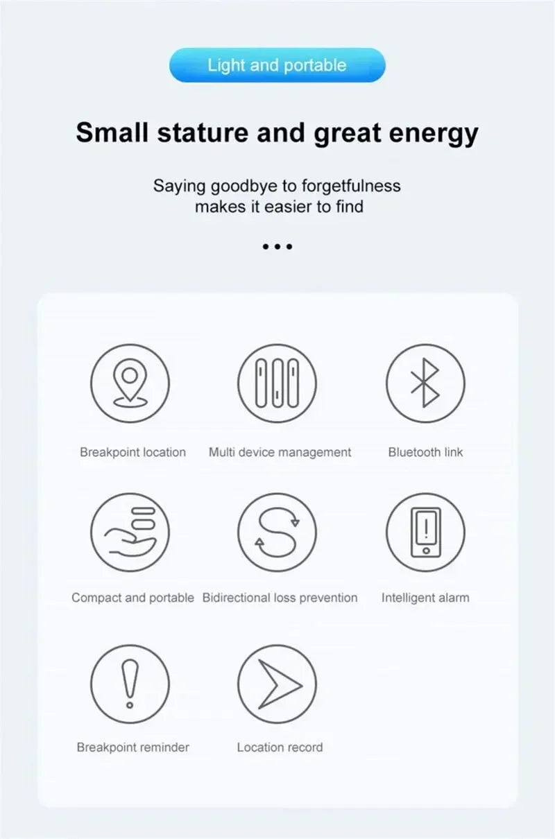 Mini Bluetooth Tracker – Anti-Lost Finder for Pets & Kids