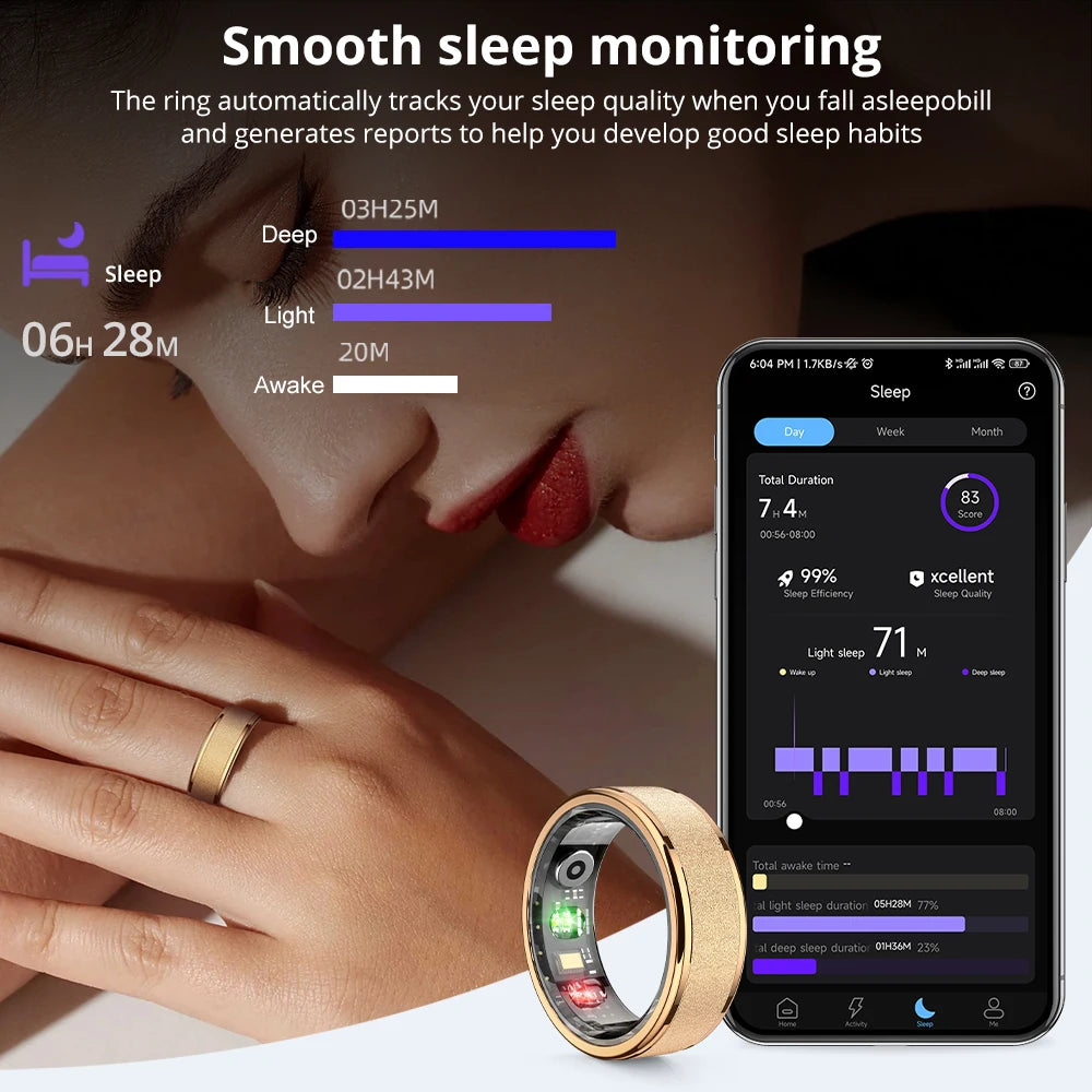 R10 Smart Ring – Health & Sleep Monitor with Charging Case