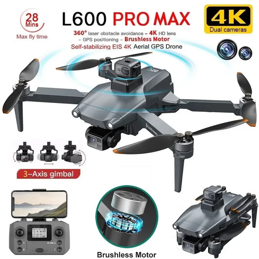L600 Pro Max 4K GPS Drone – 5G WiFi Dual-Cam Quadcopter