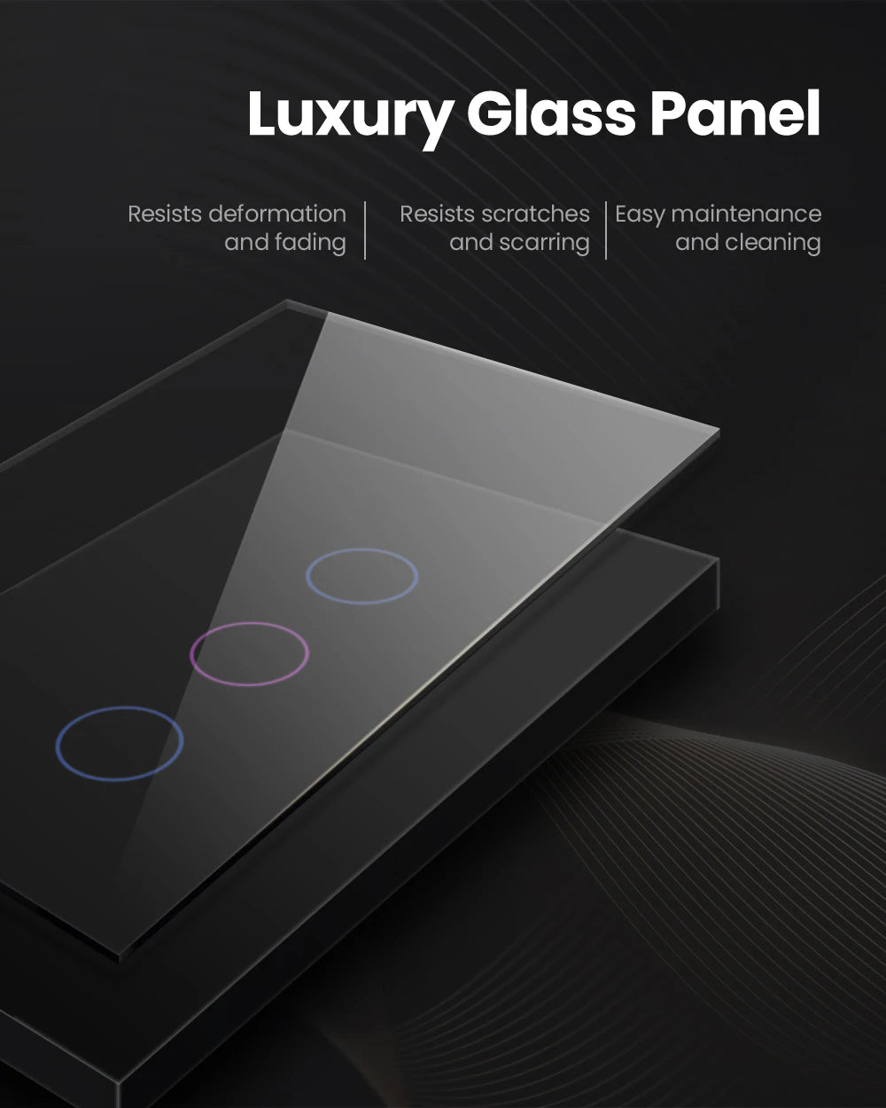 Tuya WiFi/Zigbee Smart Light Switch – Touch Wall Controller