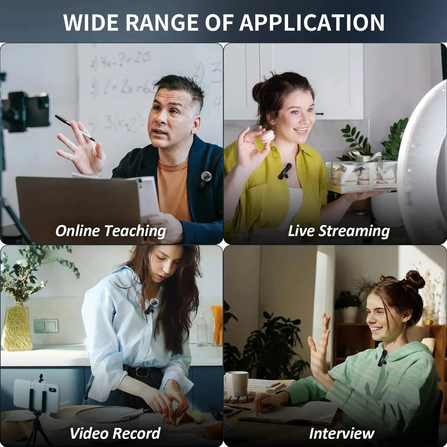 Wireless Lavalier Microphone – Mini Mic for iPhone, Android & Laptop