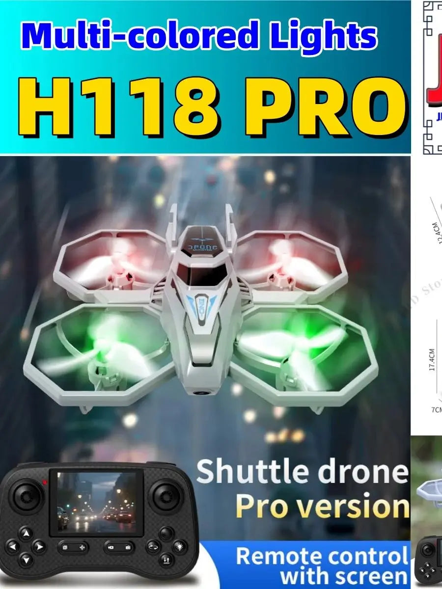 JHD JJRC H118 Pro Drone with LED Lights & Multi-Speed Control