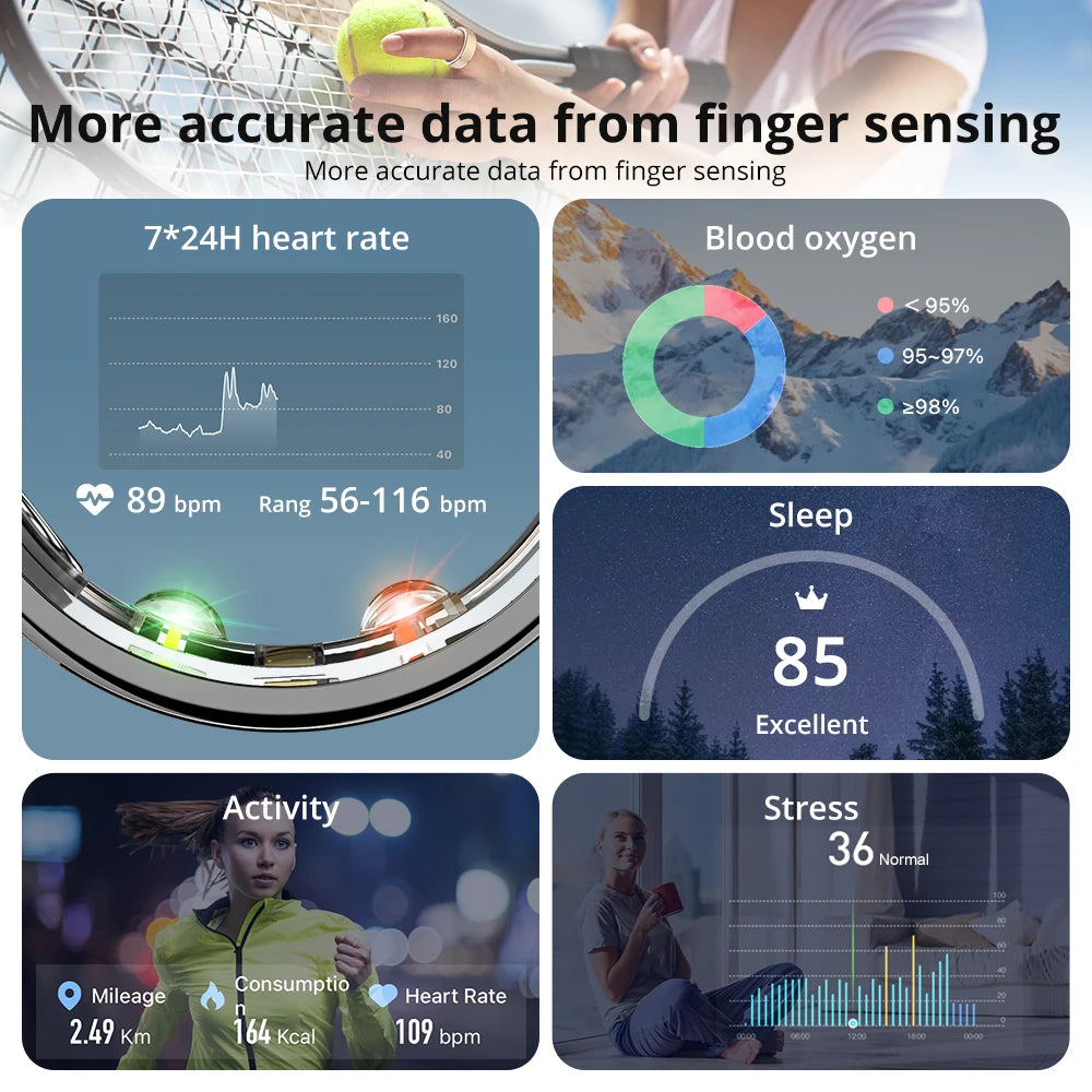 R10 Smart Ring – Health & Sleep Monitor with Charging Case