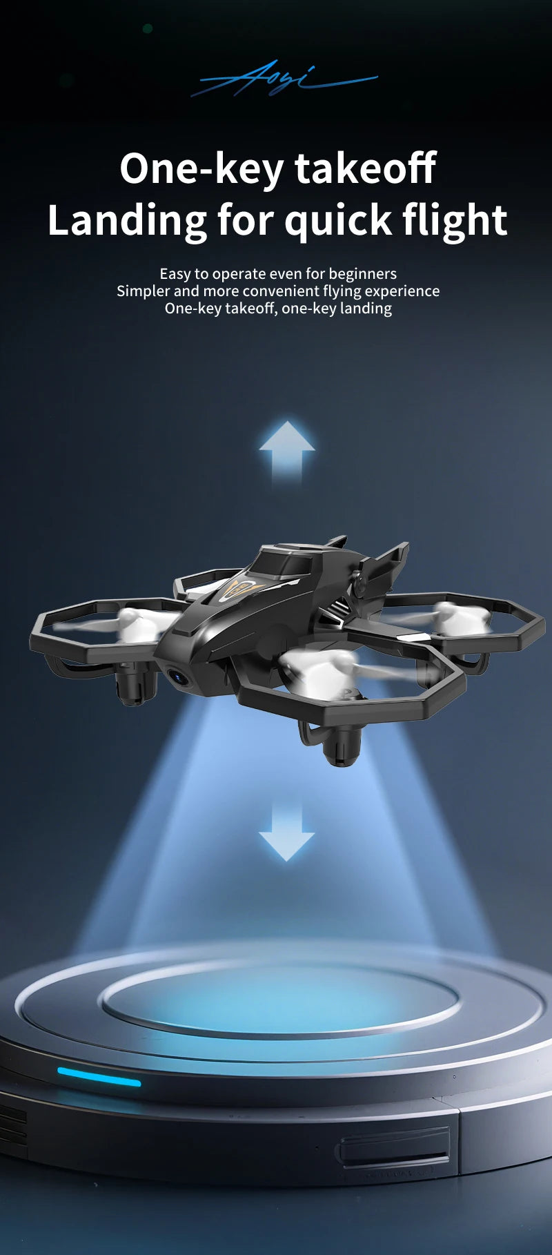 JHD JJRC H118 Pro Drone with LED Lights & Multi-Speed Control