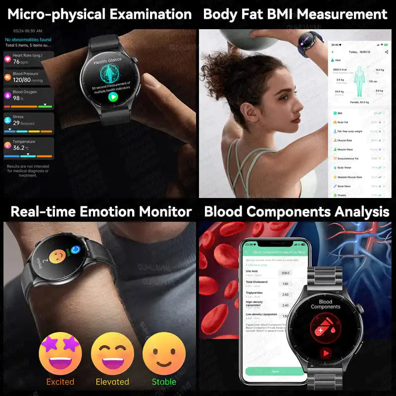 2025 ECG+PPG Health Smart Watch – NFC Fitness Tracker for Men & Women