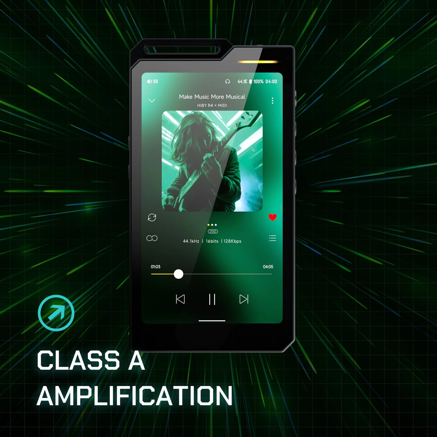 HiBy R4 MiDi HiFi Music Player – Quad DAC Android 12 Portable Audio System