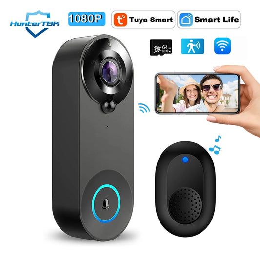 1080P WiFi Video Doorbell – Smart Tuya Home Security Camera