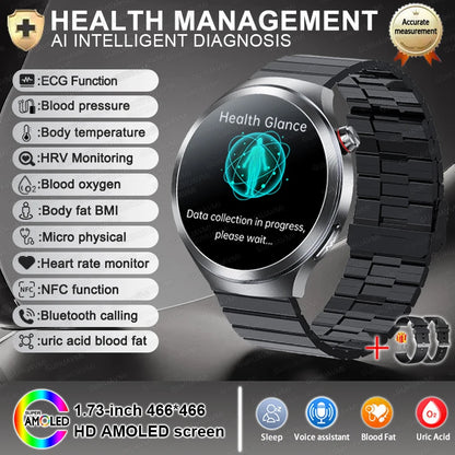 2025 Health Tracker Smart Watch – ECG, PPG & Body Analysis