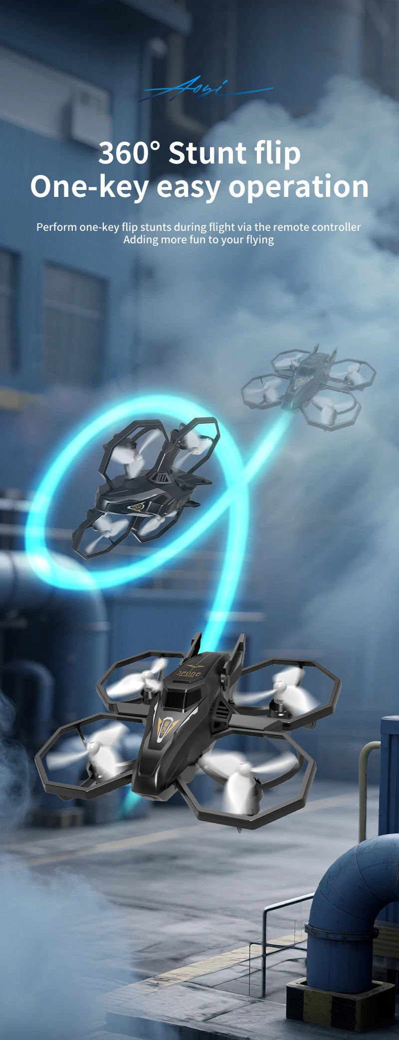 JHD JJRC H118 Pro Drone with LED Lights & Multi-Speed Control