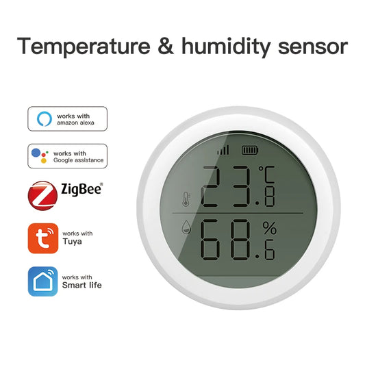 Tuya ZigBee Temperature & Humidity Sensor – Smart Indoor Thermometer