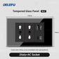 Black Tempered Glass USB-C Wall Socket – Tuya WiFi Smart Switch