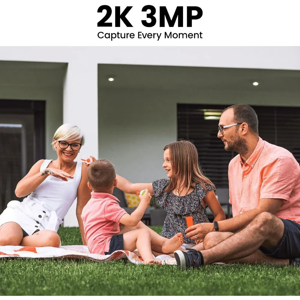 2K Wireless Outdoor Security Camera – AI Motion & Solar Powered