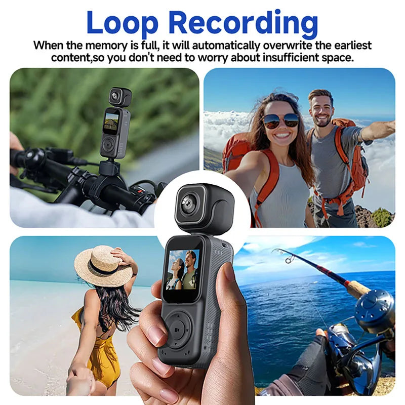 Mini Vlog 4K Pocket Camera – WiFi Portable Bodycam