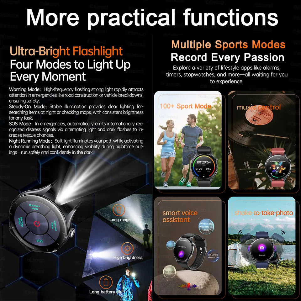 2025 ECG+PPG Health Smart Watch – NFC Fitness Tracker for Men & Women