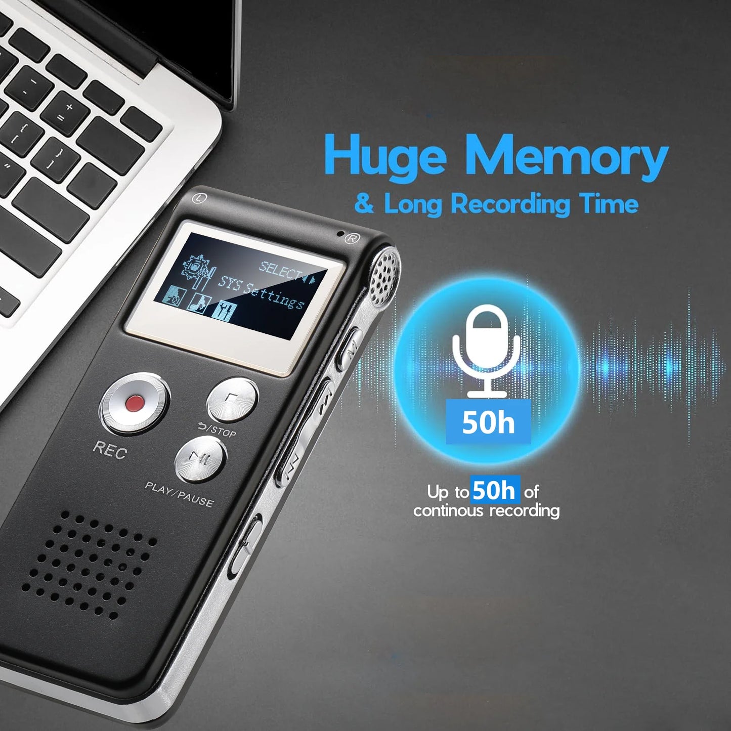 Mini Digital Voice Recorder – Voice Activated Audio Recorder with MP3 & USB
