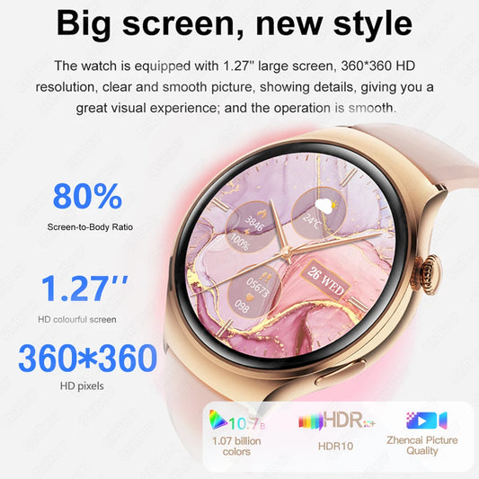2025 GPS NFC Smartwatch – Bluetooth Call & Health Tracker for Women