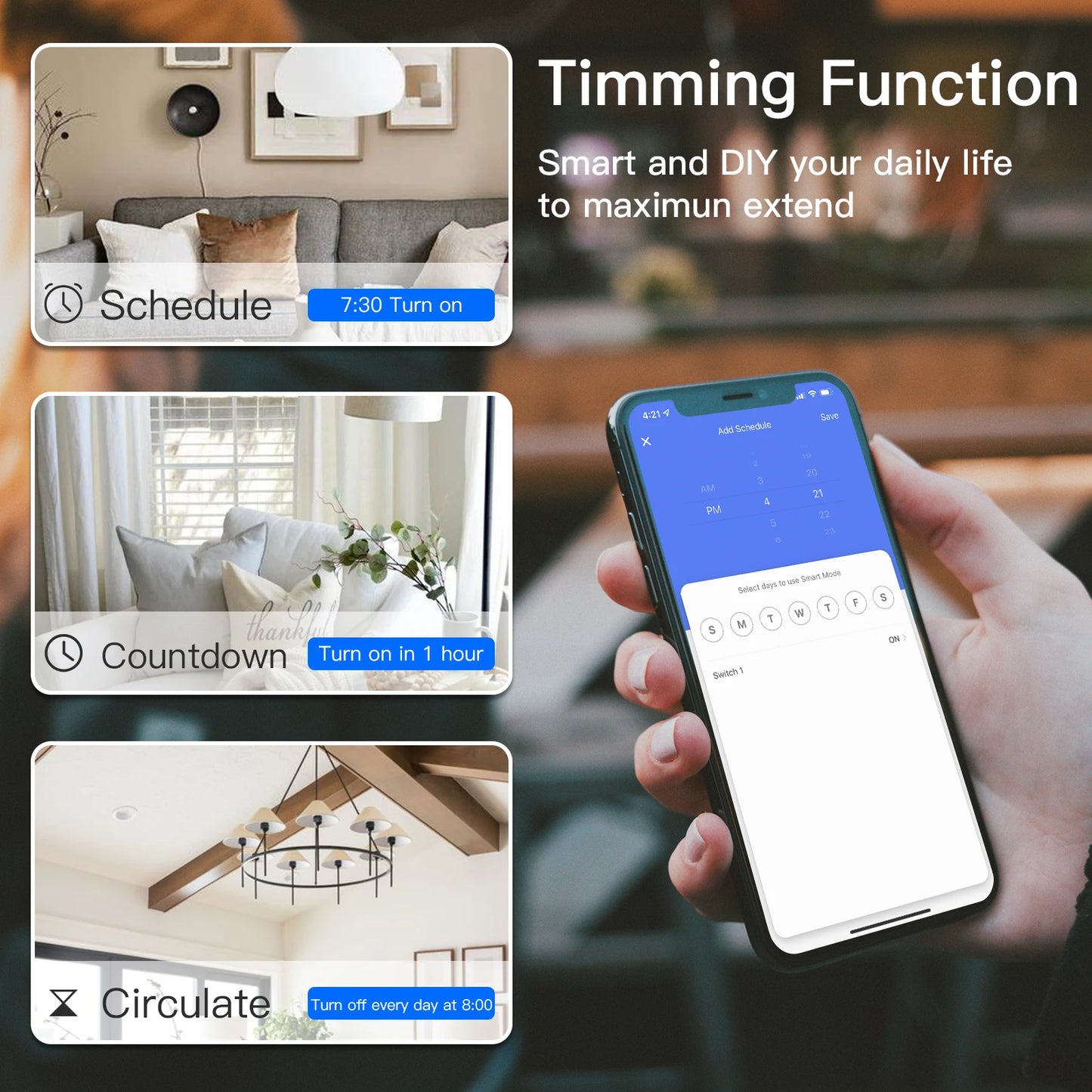 Tuya Zigbee Touch Light Switch – 1/2/3 Gang Smart Wall Switch