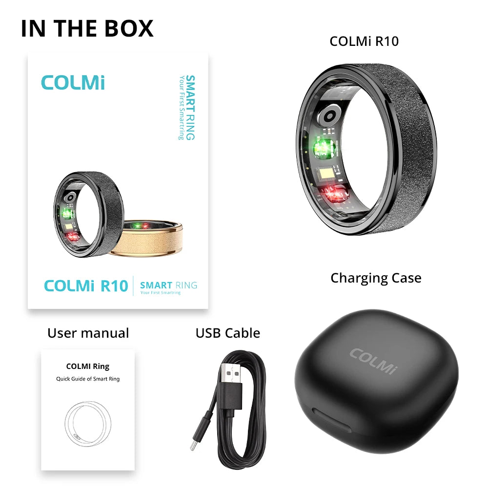 R10 Smart Ring – Health & Sleep Monitor with Charging Case