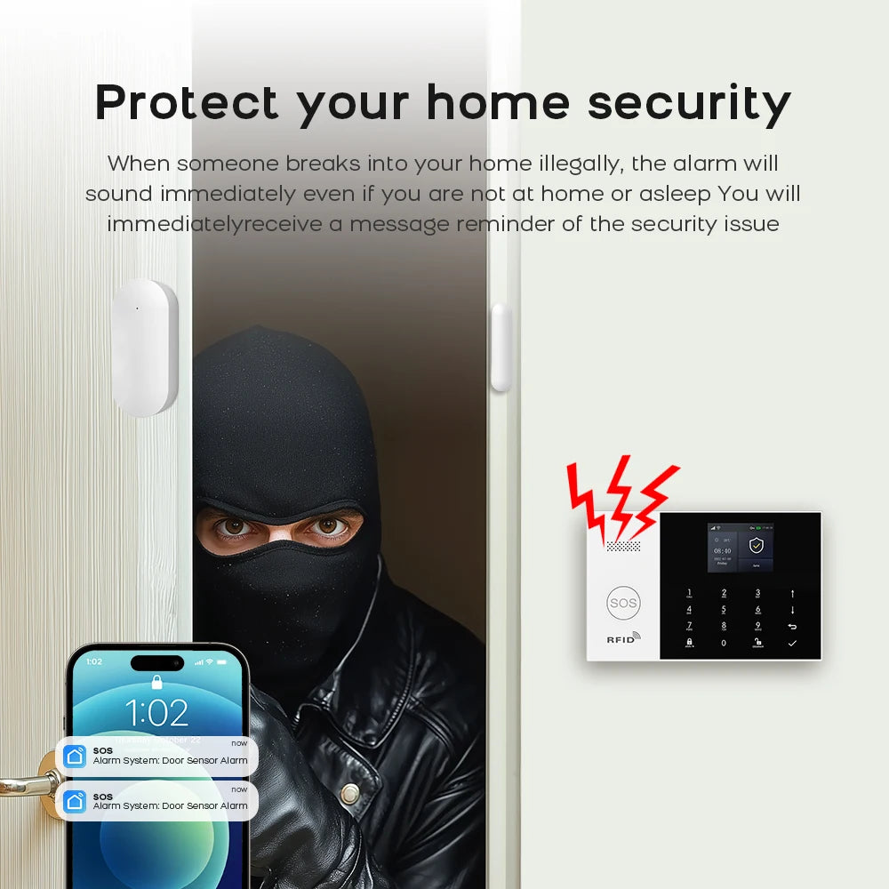 Tuya GSM WiFi Home Alarm – Smart Wireless Security System