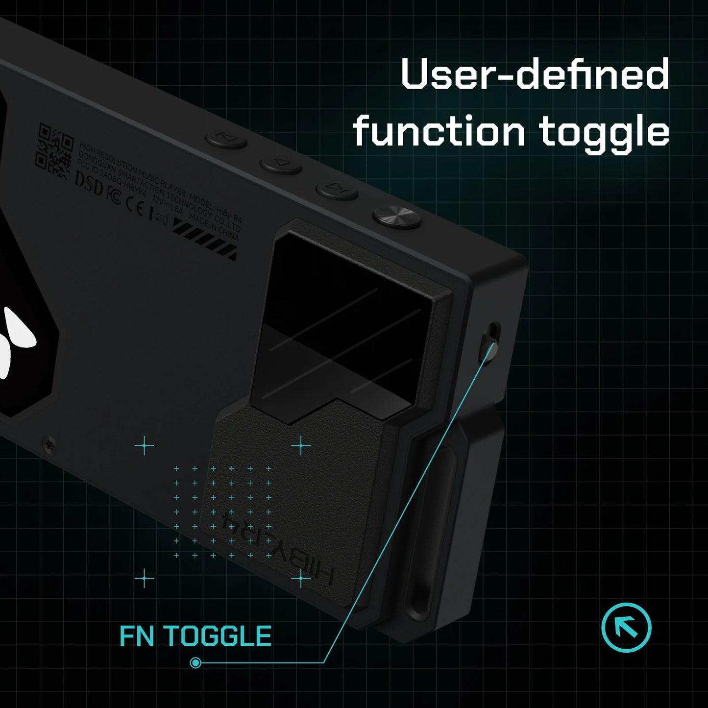 HiBy R4 MiDi HiFi Music Player – Quad DAC Android 12 Portable Audio System