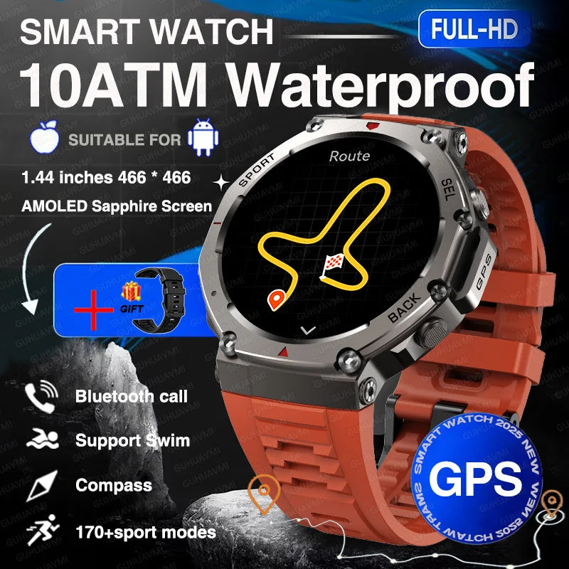 2025 Military Smart Watch – GPS, Compass & Bluetooth Call