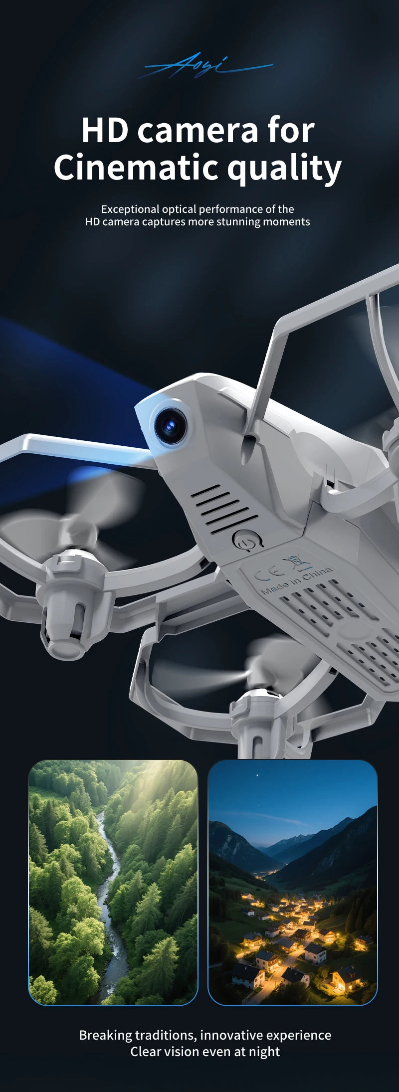 JHD JJRC H118 Pro Drone with LED Lights & Multi-Speed Control