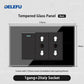 Black Tempered Glass USB-C Wall Socket – Tuya WiFi Smart Switch