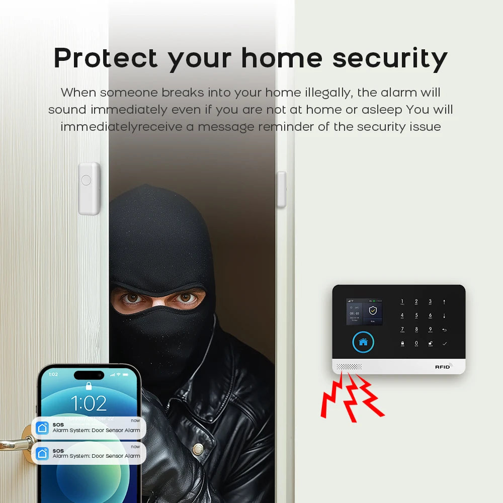 PG103 Home Alarm System – Wireless GSM WiFi Security