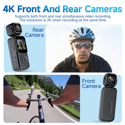 Mini Vlog 4K Pocket Camera – WiFi Portable Bodycam