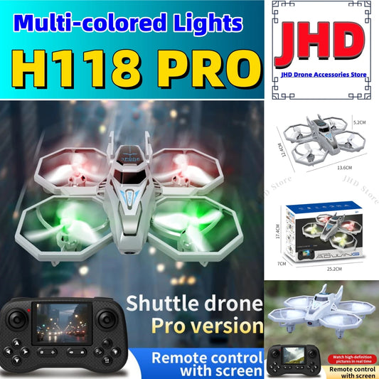JHD JJRC H118 Pro Drone with LED Lights & Multi-Speed Control