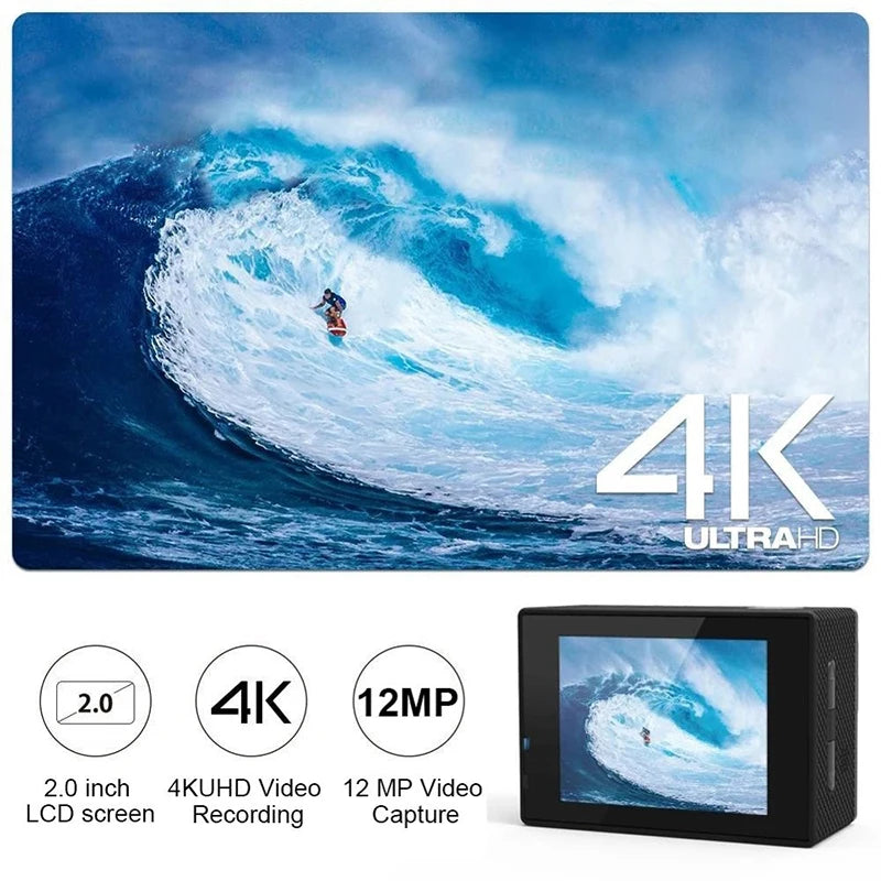 4K Action Camera – WiFi Waterproof Sport Cam