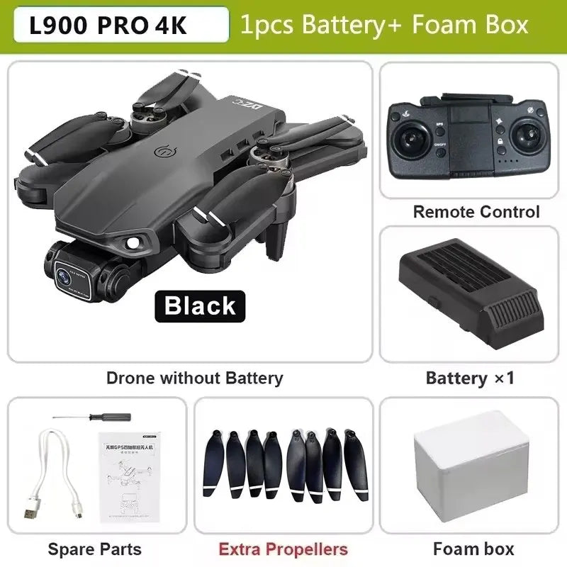L900 Pro 4K GPS Drone – 5G WiFi Foldable Quadcopter
