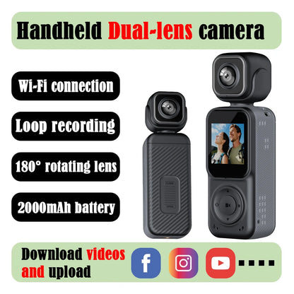 Mini Vlog 4K Pocket Camera – WiFi Portable Bodycam