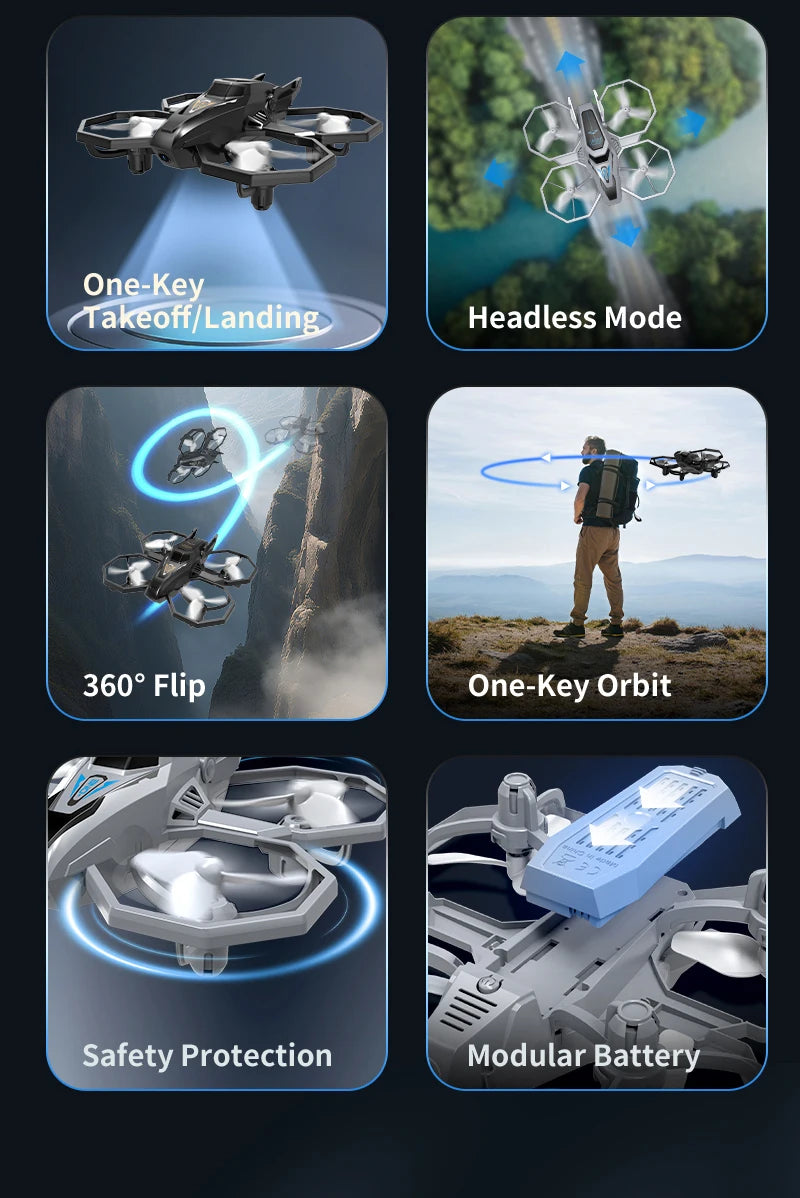 JHD JJRC H118 Pro Drone with LED Lights & Multi-Speed Control