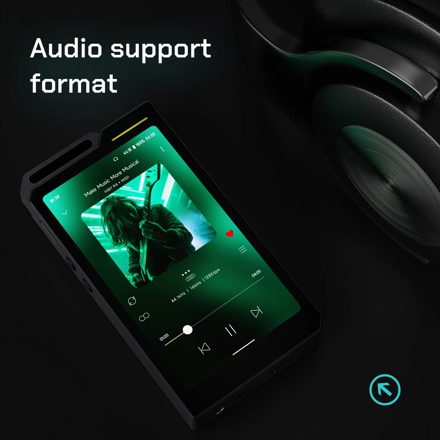 HiBy R4 MiDi HiFi Music Player – Quad DAC Android 12 Portable Audio System