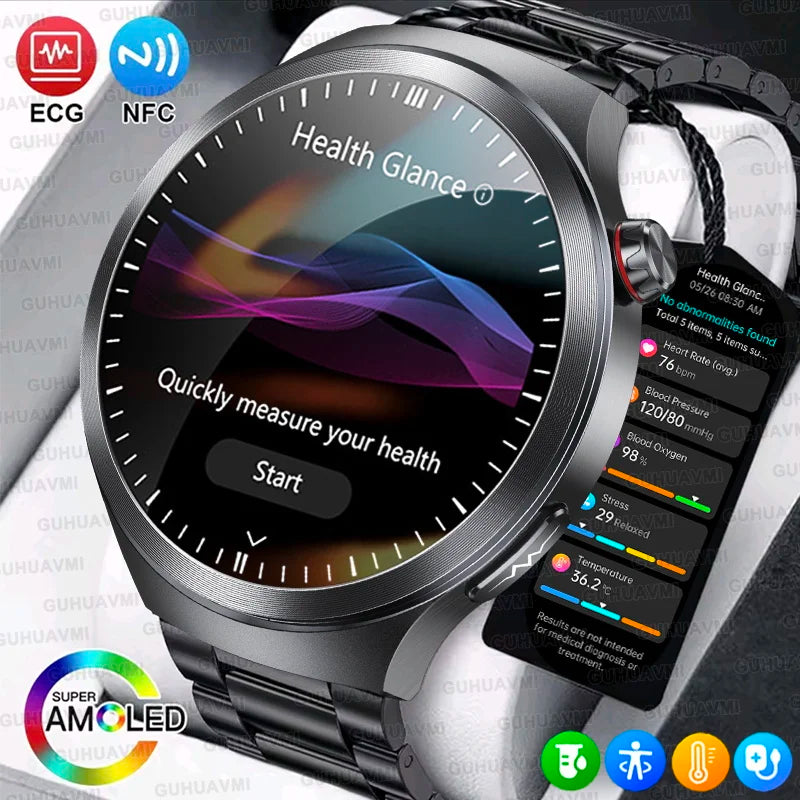 2025 Health Tracker Smart Watch – ECG, PPG & Body Analysis