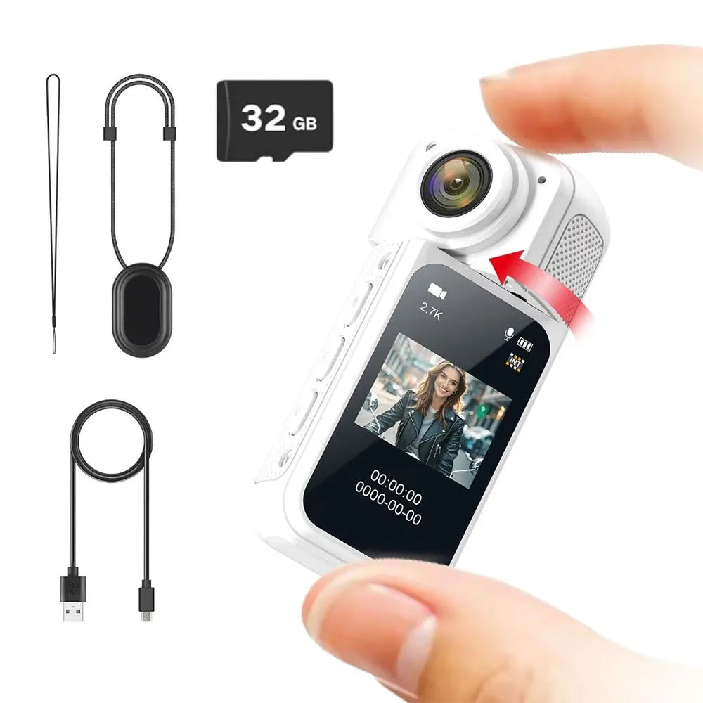AMORUS Mini 2.7K Thumb Cam – WiFi Pocket Sport Camera