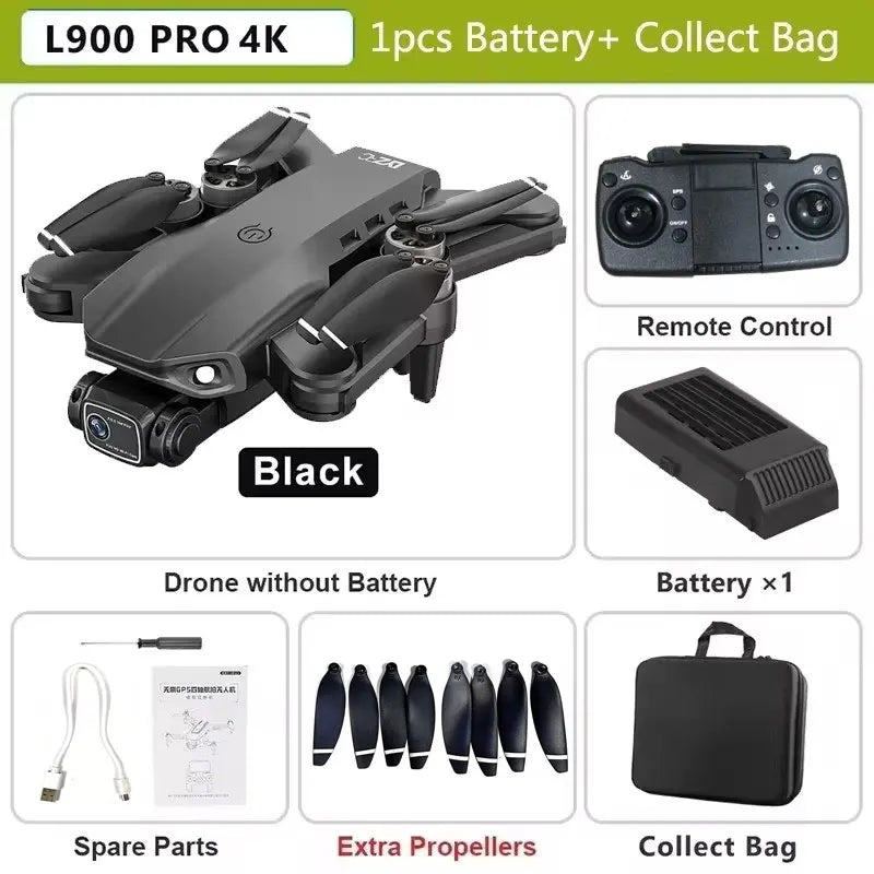 L900 Pro 4K GPS Drone – 5G WiFi Foldable Quadcopter