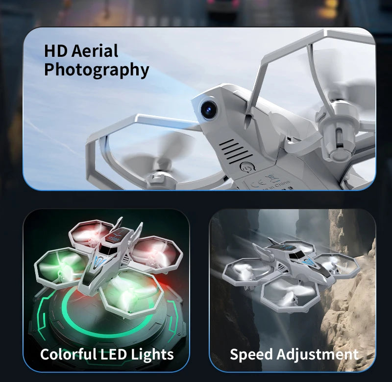 JHD JJRC H118 Pro Drone with LED Lights & Multi-Speed Control
