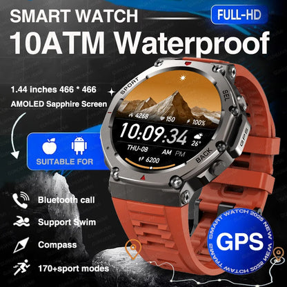 2025 Military Smart Watch – GPS, Compass & Bluetooth Call