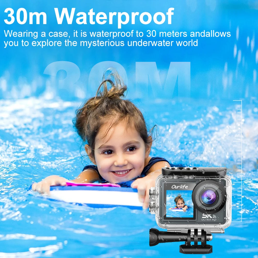 MTR40 5K Action Camera – WiFi Waterproof Sport Cam with Remote