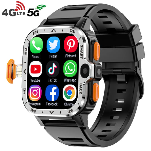 PGD Android Smart Watch – Dual Camera 4G GPS NFC Watch for Men