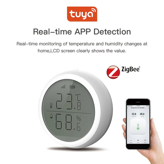 Tuya ZigBee Temperature & Humidity Sensor – Smart Indoor Thermometer